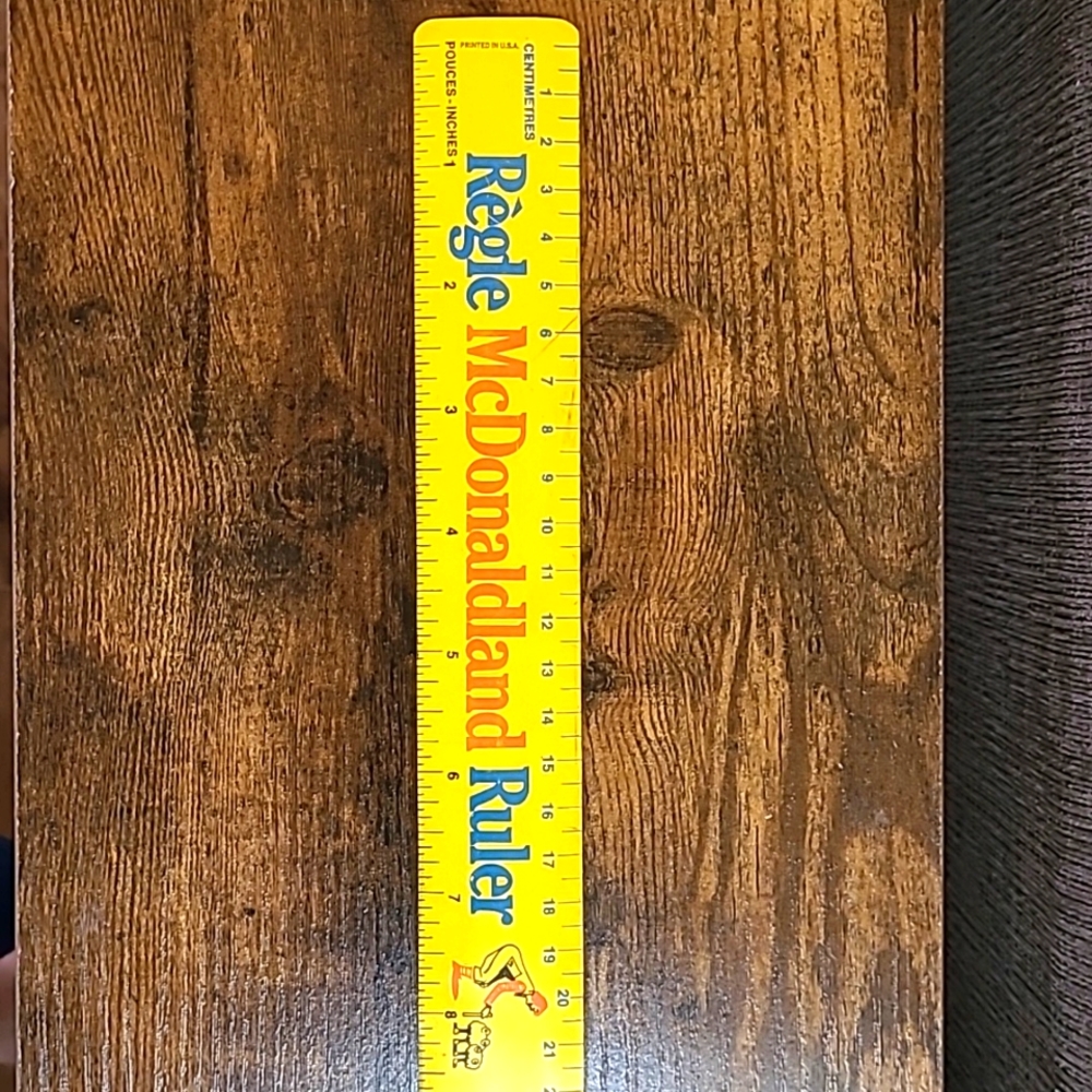 Vintage Metal McDonald's Ruler